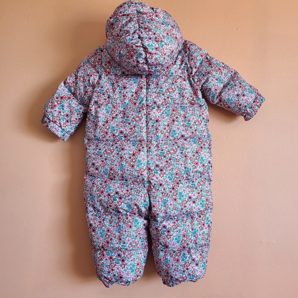 Baby GAP One Piece Pink Floral Snowsuit 12-18 months